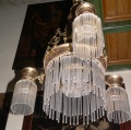 Chandelier with the glass fringes