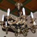 Black and gold eight-arm chandelier