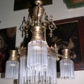 Chandelier with the glass fringes