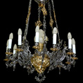 Chandelier with hunting motives for the castle in Luka nad Jihlavou