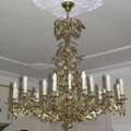 Brass chandelier for a private castle