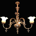 Replica of a gas chandelier for a private residence